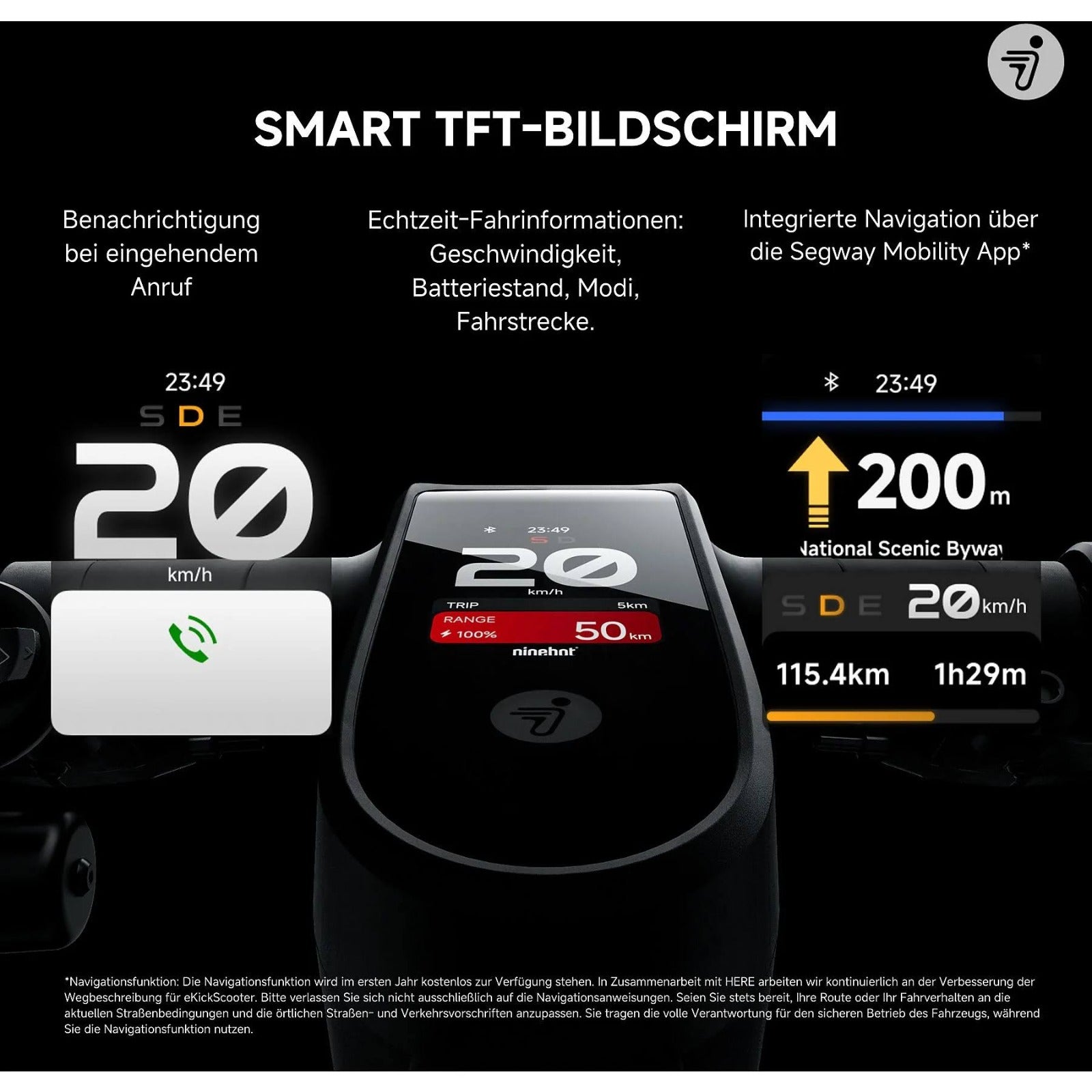 SEGWAY Ninebot MAX G3 D E-Scooter – 11 Zoll Elektroroller