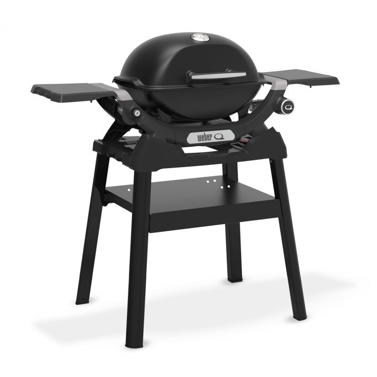 Weber Gasgrill Q 1200N mit Stand, Black, inklusive Abdeckhaube